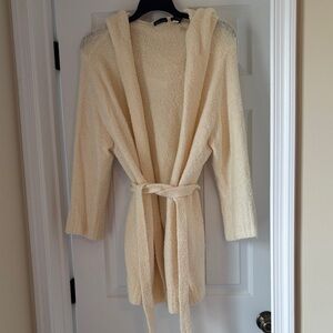 Moda International Cream Hooded Sweater